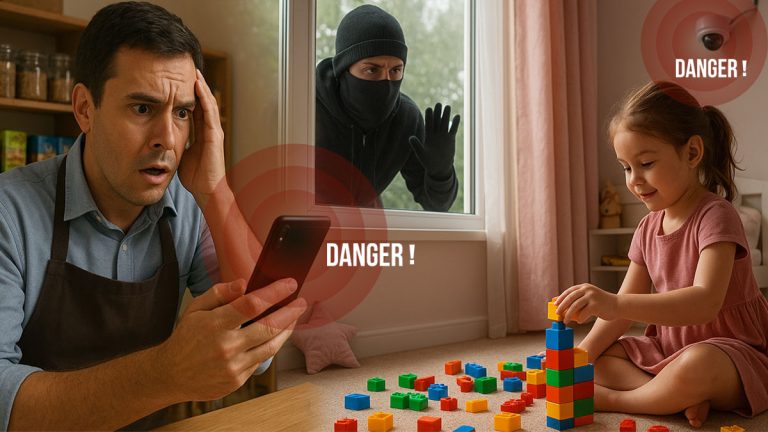 پدری که با کمک دوربین مدار بسته جان دخترش را نجات داد